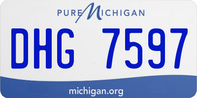 MI license plate DHG7597