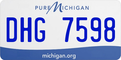 MI license plate DHG7598