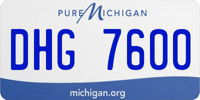 MI license plate DHG7600