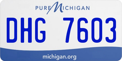 MI license plate DHG7603