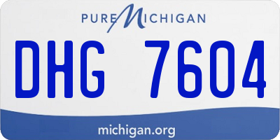 MI license plate DHG7604