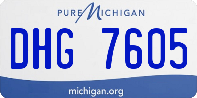 MI license plate DHG7605