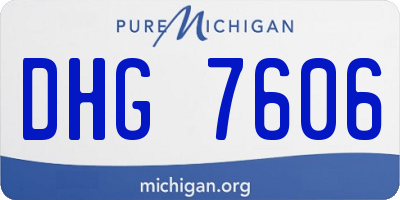MI license plate DHG7606