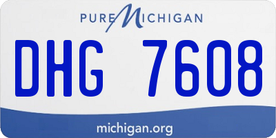 MI license plate DHG7608