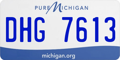 MI license plate DHG7613