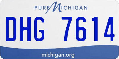 MI license plate DHG7614