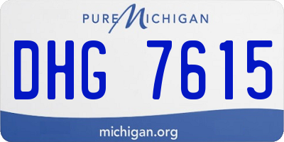 MI license plate DHG7615