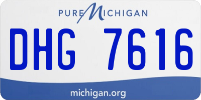 MI license plate DHG7616