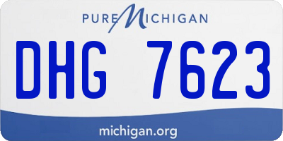 MI license plate DHG7623
