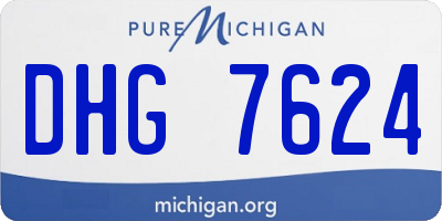 MI license plate DHG7624