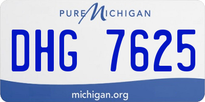 MI license plate DHG7625