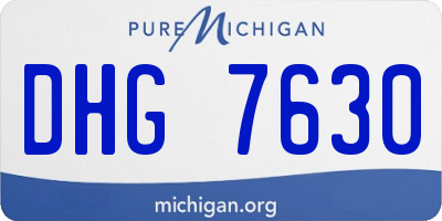 MI license plate DHG7630