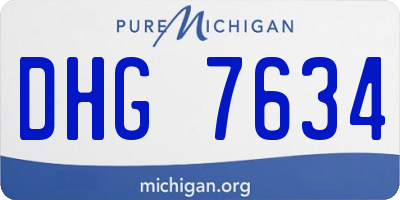 MI license plate DHG7634