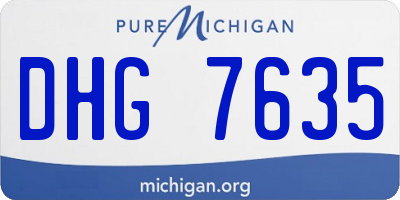 MI license plate DHG7635