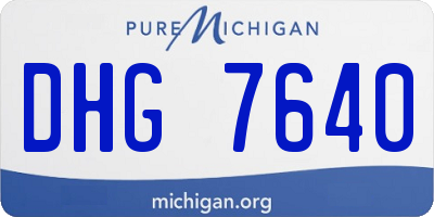 MI license plate DHG7640