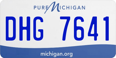 MI license plate DHG7641
