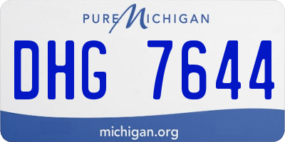 MI license plate DHG7644