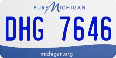 MI license plate DHG7646