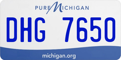 MI license plate DHG7650