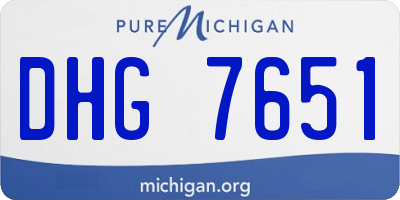 MI license plate DHG7651