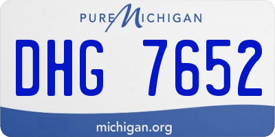 MI license plate DHG7652