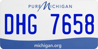 MI license plate DHG7658