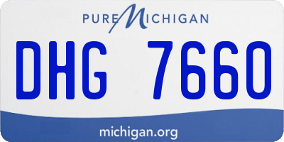 MI license plate DHG7660
