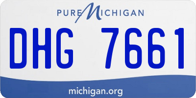 MI license plate DHG7661
