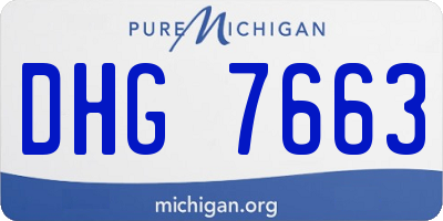 MI license plate DHG7663