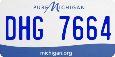 MI license plate DHG7664