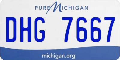 MI license plate DHG7667