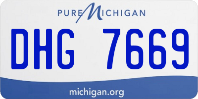 MI license plate DHG7669