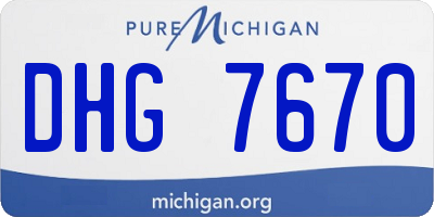 MI license plate DHG7670