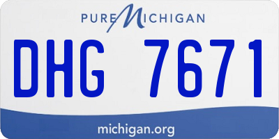MI license plate DHG7671