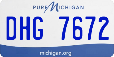 MI license plate DHG7672