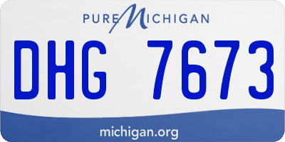 MI license plate DHG7673