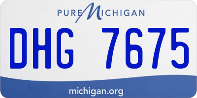 MI license plate DHG7675