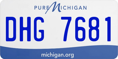 MI license plate DHG7681