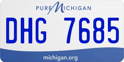 MI license plate DHG7685