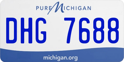 MI license plate DHG7688