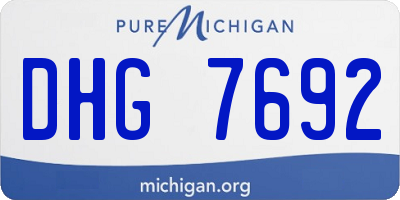 MI license plate DHG7692
