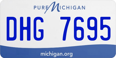 MI license plate DHG7695