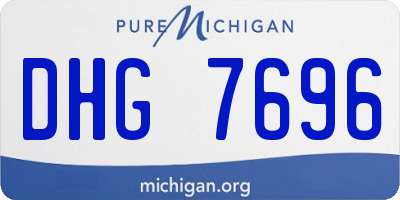 MI license plate DHG7696
