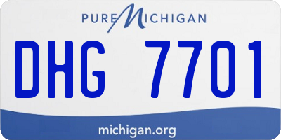 MI license plate DHG7701