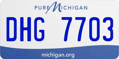 MI license plate DHG7703