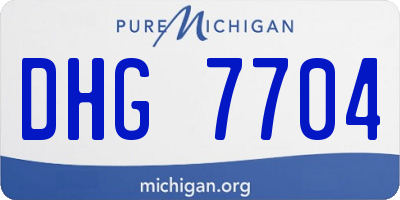 MI license plate DHG7704
