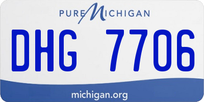 MI license plate DHG7706