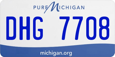 MI license plate DHG7708