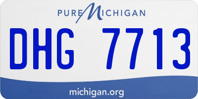 MI license plate DHG7713