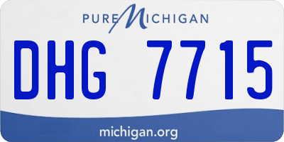 MI license plate DHG7715